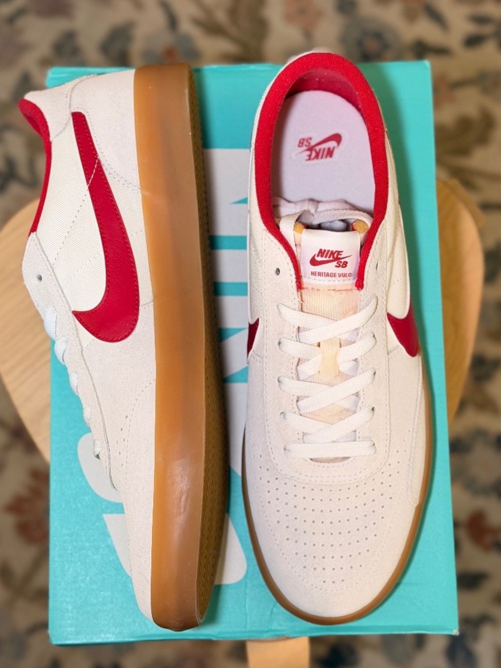 NEW Nike SB Heritage Vulc – Summit White/Cardinal Red – Size 12 NWT🔥